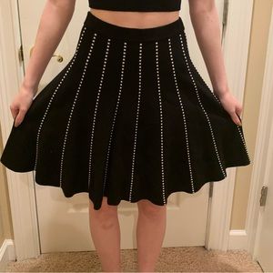 SAKS FIFTH AVENUE Black Knit Sweater Skirt